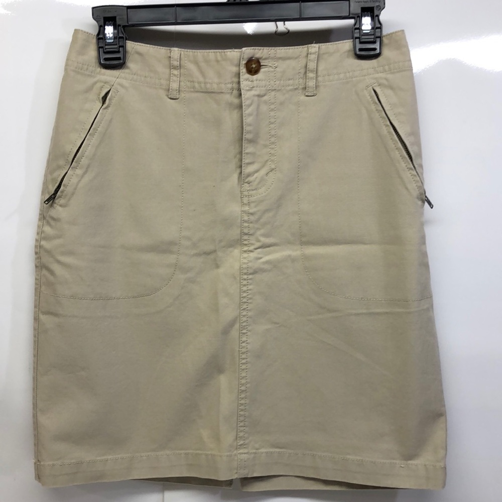 Eddie Bauer Khaki Stretch Skirt Size 2